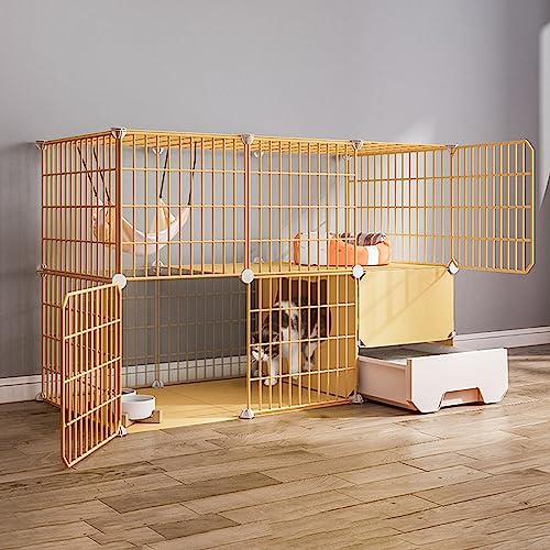 Cage pour chat avec bac à litière pour un salon propre - 2