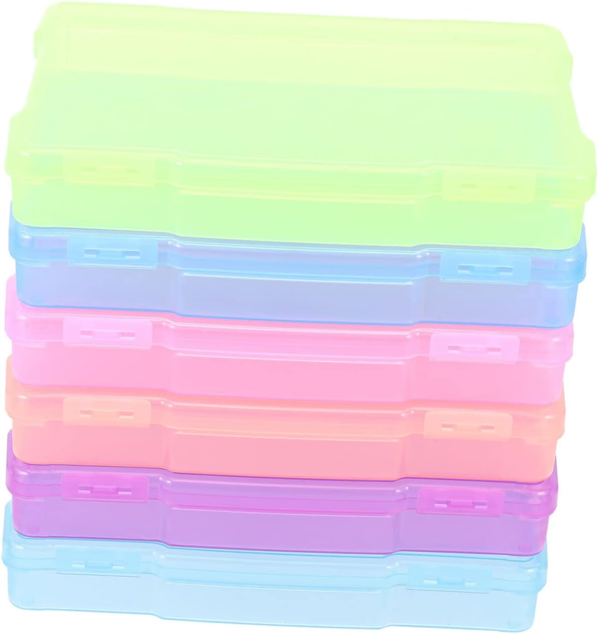 Mobestech 5x7 Classified Photo Storage Case Multi-function Plastic Organizer for Photos and Cards Sturdy Storage Box for Crafting and Family Use