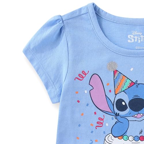 Disney Princess Lilo & Stitch Snow White Moana Minnie Mouse Birthday Girls Short Sleeve T-Shirt for Toddler and Big Kids2