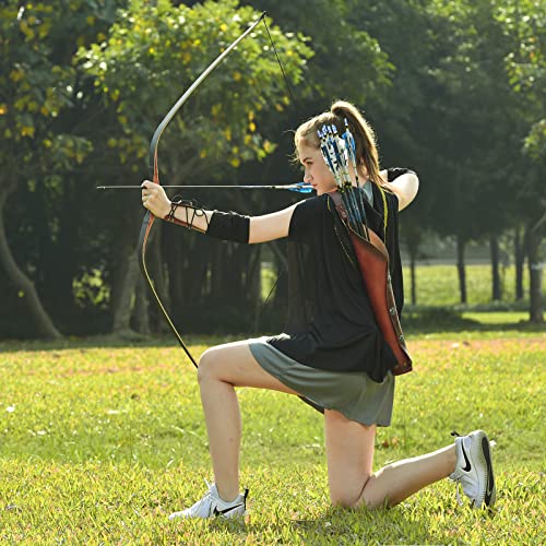 Kainokai Pure Cowhide Arrow Quiver,Retro Hunting Quivers With Magnetic Attraction,Riding Quiver For Horse Bow Recurve Bow And Longbow(Elf Archer) #TOP6