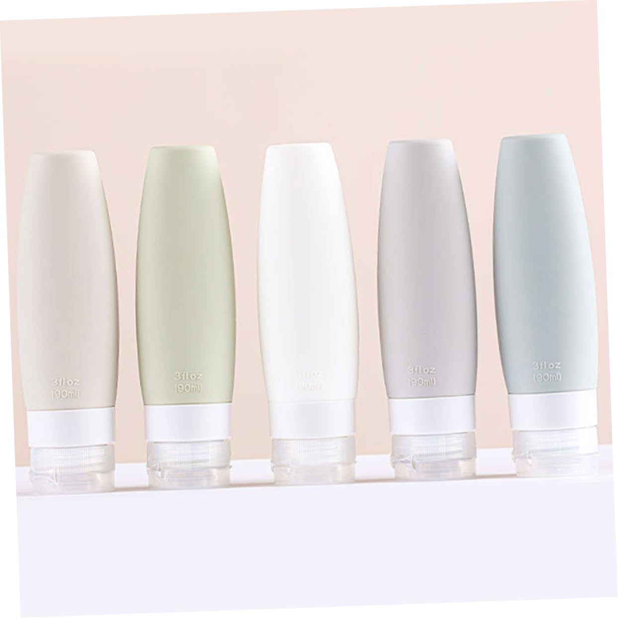 PACKOVE 2 Set Sottovuoto Silicone Per Viaggio Contenitori Riutilizzabili E Portatili Per Cosmetici E Lozioni Con Sacchetto Pvc 3 Pezzi*2