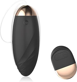 Oziral Œuf vibrant nomade télécommandé avec 10 modes de vibration pour le point G et le clitoris. Boules de Geisha Sextoy pour couples et femmes. Vibromasseur rechargeable. Noir.