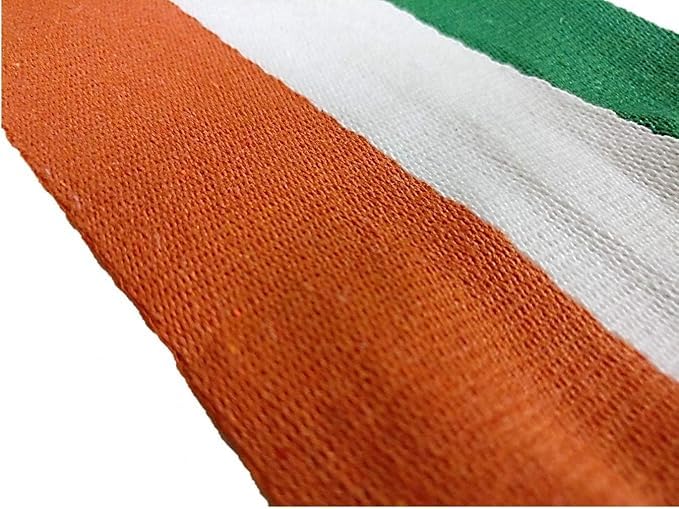 Image of Tricolor Striped Cotton Linen Muffler for Men & Women, Republic Day /Independence Day, Tiranga Stole