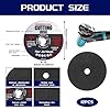 12 dischi da taglio da 76 mm per smerigliatrice angolare, 1,2 mm di spessore, dischi da taglio ad alta velocità, per metallo e legno, dischi abrasivi non distruttivi con foro da 10 mm per mini