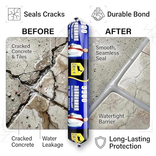 Image of Waterproof Silicone Sealant | Multi-Purpose Gap Filler & Waterproof Sealant | Flexible Silicone Caulk for Kitchen, Bathroom, Windows & Tiles | Strong Adhesion (1Pcs)