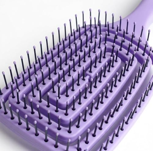 Image of Premium 3D Detangling Hair Brush for Women & Men- Anti Hair Fall Comb for Curly, Wavy & Straight Hair | Hair Straightening Brush, Wet & Dry Styling Brush | Scalp Massager, Frizz Control & Tangle Free Grooming Brush (PACK OF 1)