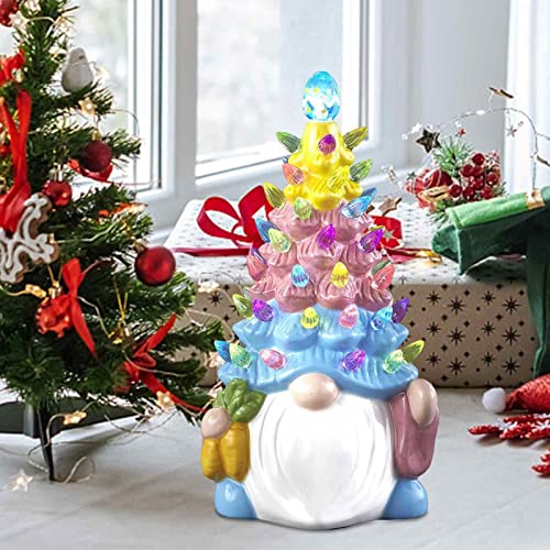 Gnomo Jardim Estátua - Gnomos de jardim com luzes coloridas - Lindas estátuas de esculturas de jardi