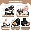 6 in 1 Foldable Baby Walker, Activity Baby Walker-Baby Bouncer, Rocker, Activity Center,Push Walker,Detachable Trampoline Mat, Adjustable Speed Rear Wheels and Height,Music & Lights,Ages 6-18 Months #4