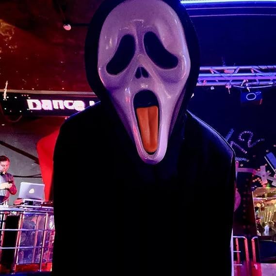 Miniatura 3 de ADWOA 2PCS Halloween Scream Mask Ghost Creepy Full Face Mask Ghostface Mask Scary Face Ghost Festival Screaming Mask