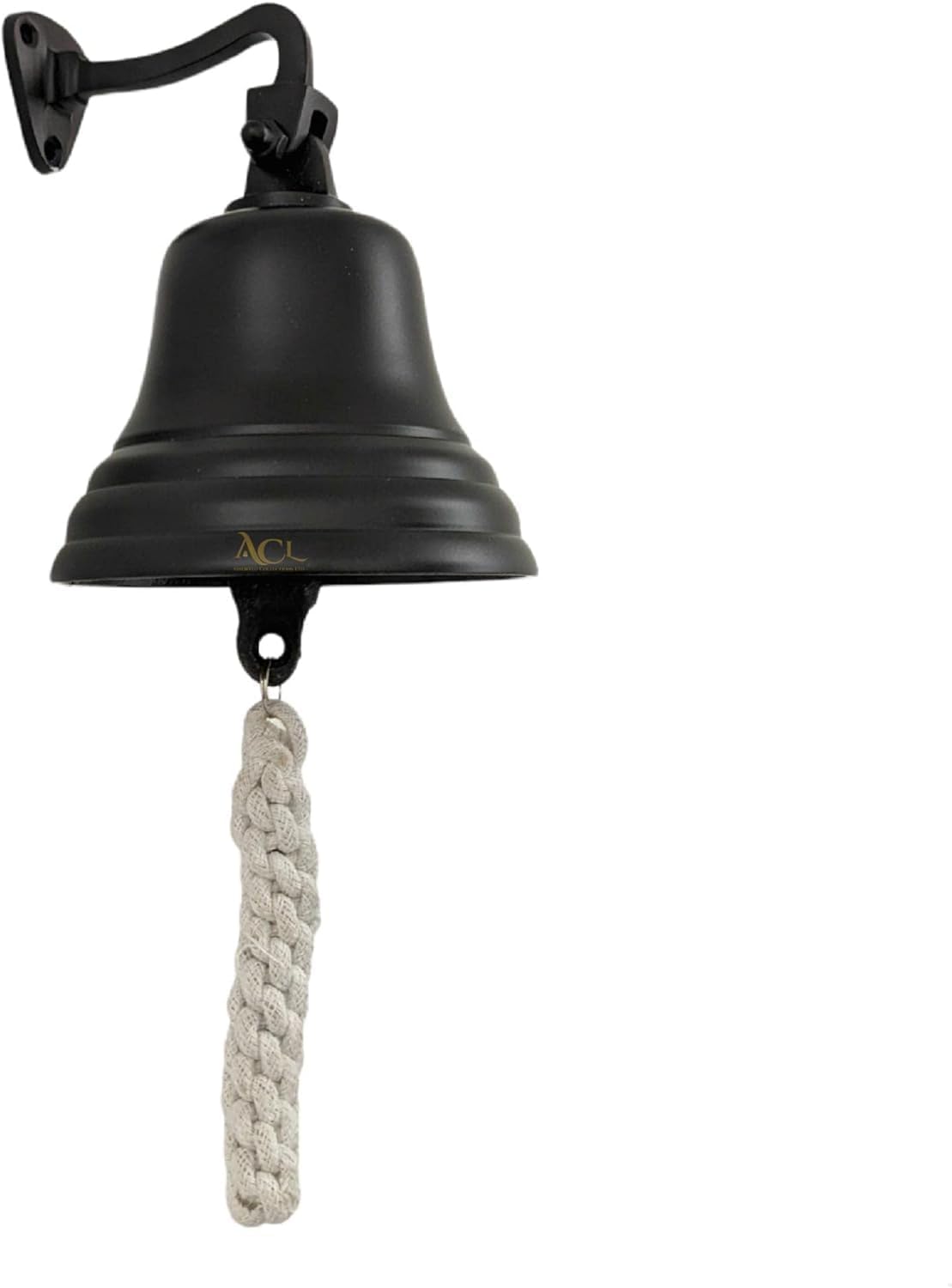 ACL Bar Accessories for Home Pub Hand Bell – Wall Mounted Bar Bell Nautical Decorations – Unique Black Bell with Loud Sound Ideal for Christmas, Reception, Pub 4 Inch