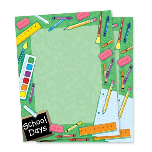 Papier Geographics école en-tête 21,6x27,9 cm design élégant lot de 100