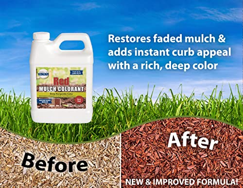 Mulch Worx Red Mulch Color Concentrate - Quart - Treats 2,800 Sq. Ft. - Deep Burgundy Red Mulch Dye Spray #TOP1
