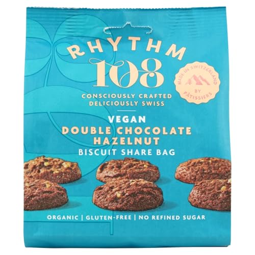 RHYTHM 108 Organic Double Choco Hazelnut Ooh-La-La Tea Biscuit Sharing Bag 160 g