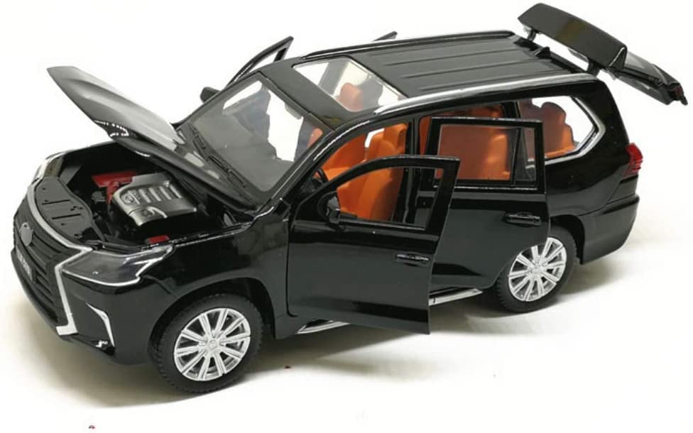 ARCADORA 1:32 Alloy Pull Back diecast Metal Toy Vehicles with Sound Light Extended 6 Open Doors for Kids Gift