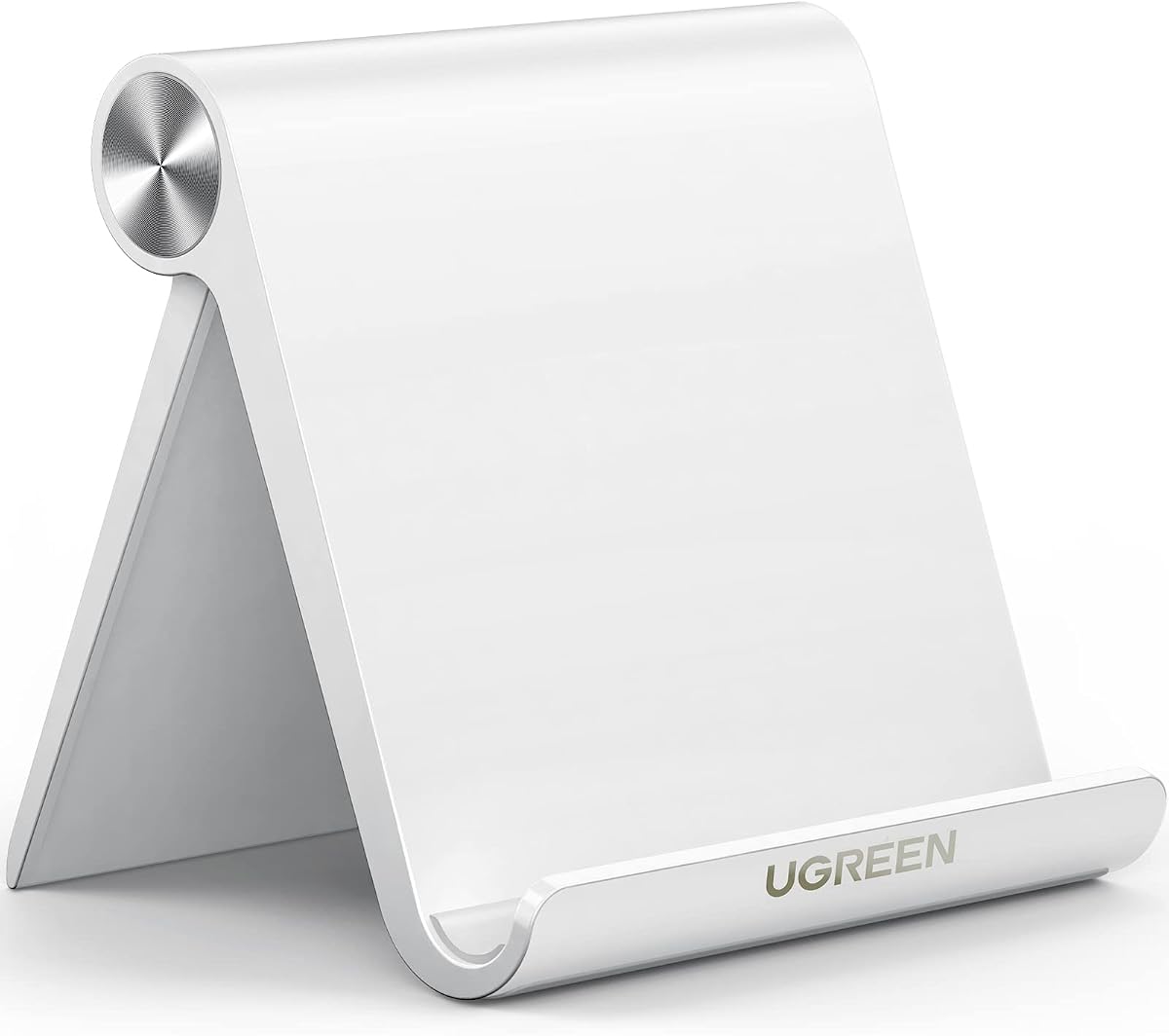 Soporte para tableta Portátil ajustable para escritorio Compatible con iPad Pro 11 9.7 10.5 Air Mini 5 4 3 2 iPhone 17 16 15 14 13 12 Blanco