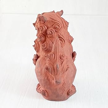 沖縄 壷屋焼 ・手捻りシーサー 沖縄シーサー手捻り