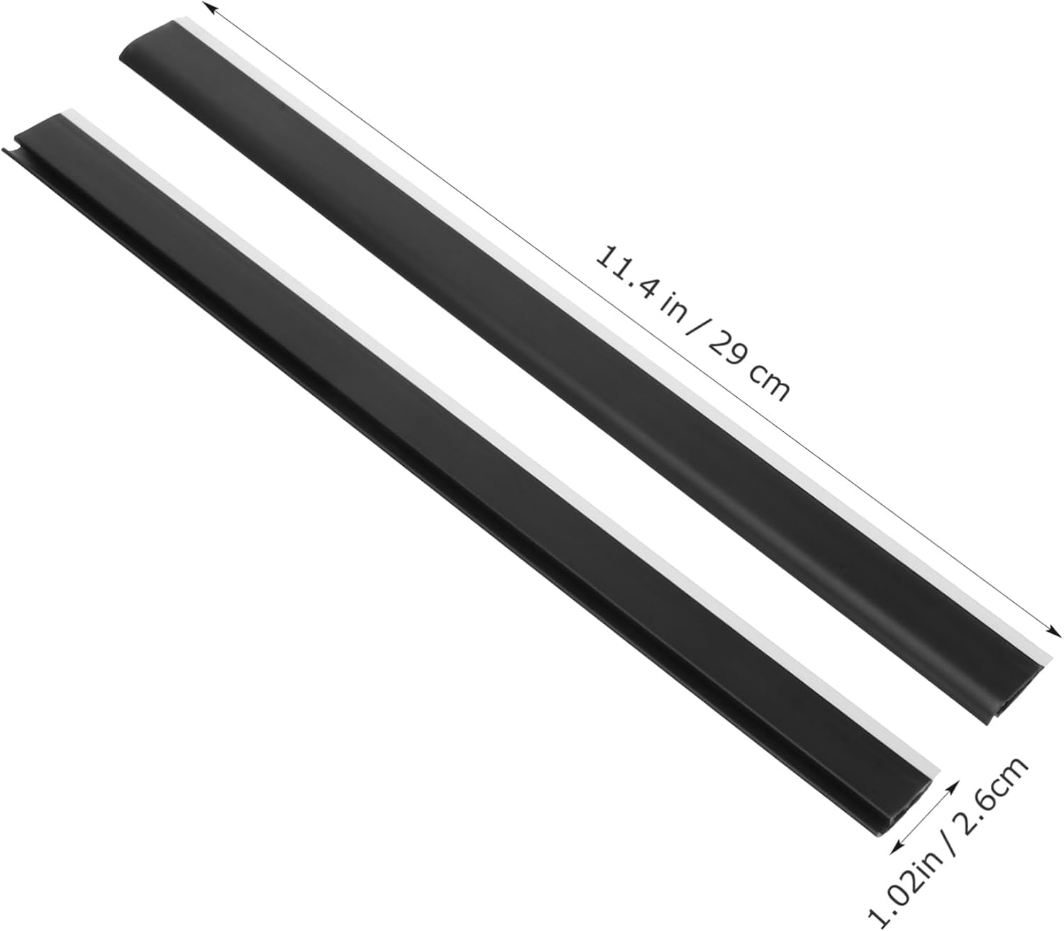 Ipetboom 2pcs Dust Pan Edges Replacement Strips for Handheld Dustpan Dust Pan Plastic Lip Replacement Garbage Shovel Edge Protector