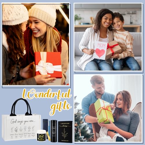 Image of Thenshop 6 Pcs Christian Gift Set for Women Faith, Inspirational Religious Gifts for Women, Catholic Christmas Birthday Gifts for Women Friends, Mother, Sister, Wife(Black,Bible)
