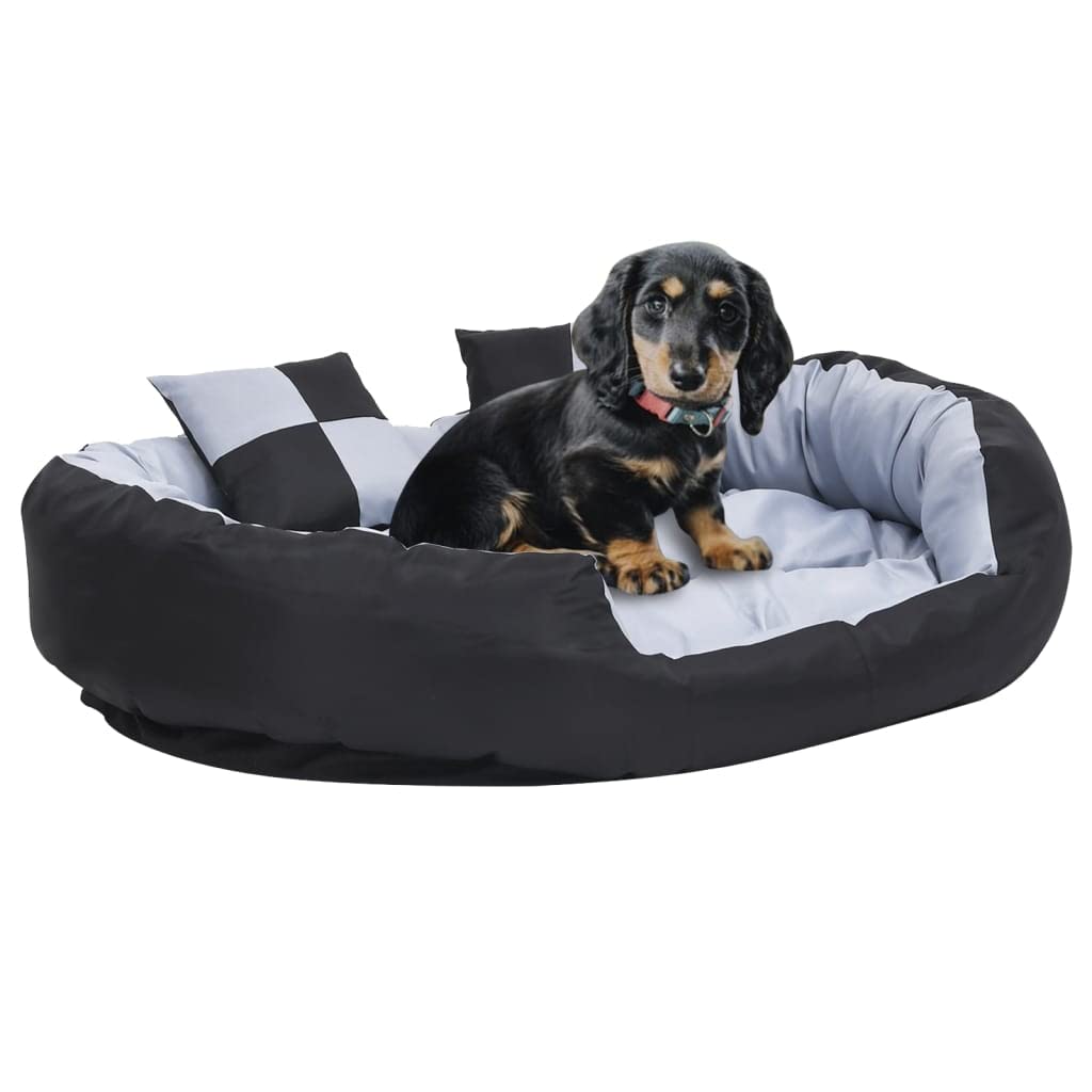 Cuccia per cani reversibile, 110 x 80 x 23 cm, lavabile, fondo antiscivolo, rivestimento rimovibile, tappetino ortopedico, adatto per cuccioli, anziani, auto, soggiorno o camera da letto