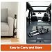 CROWNSHOP Folding Hand Truck 75kg Sack Barrows 4 Wheel Luggage Trolley