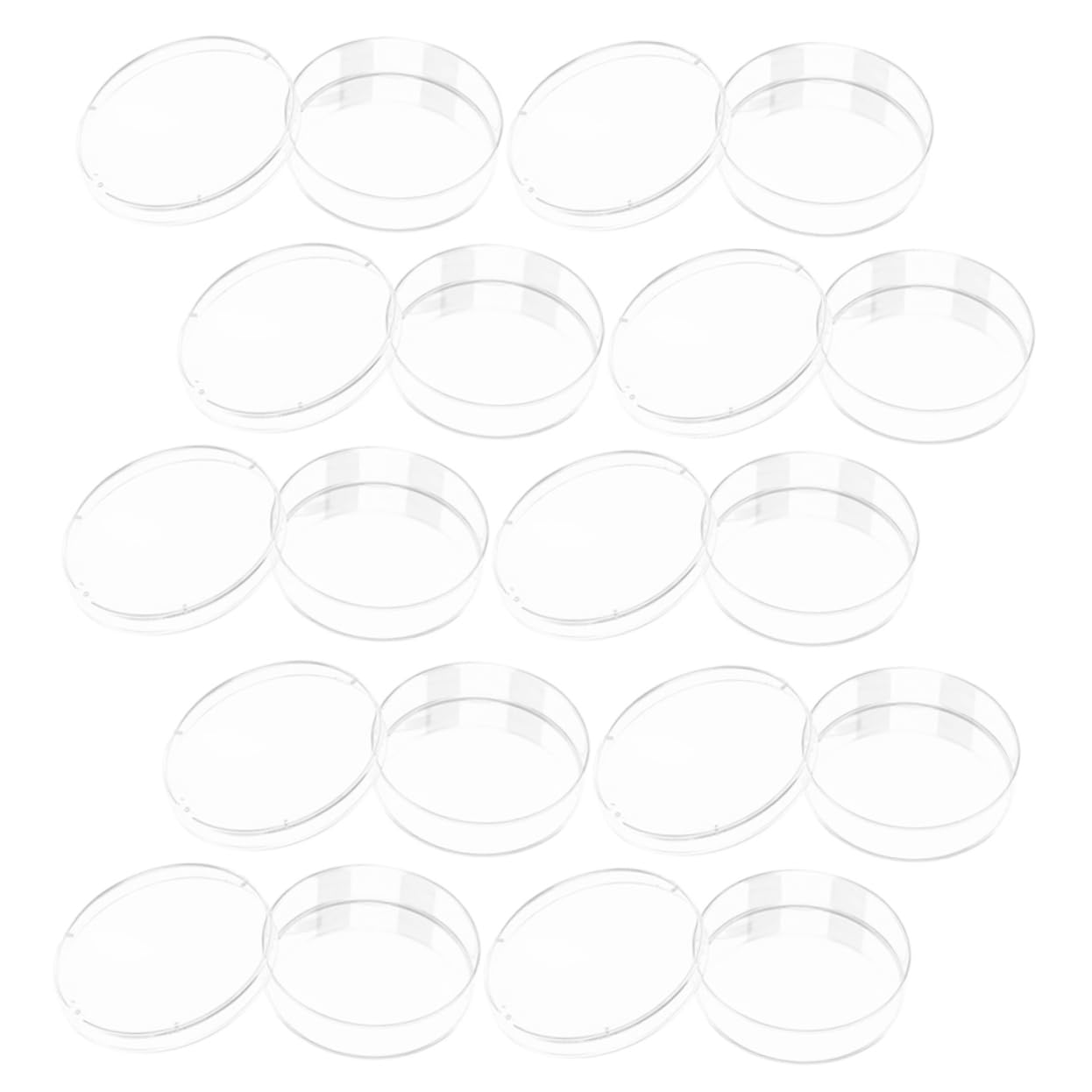 iplusmile 40pezzi Piastre Petri Trasparenti Con Coperchio Laboratorio Cultura Tissutale Resistente e Pratica Per Esperimenti Scientifici e Educazione