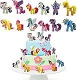 【Wert Mahlzeit】 Unsere Einhorn Kuchen Dekorationen bieten 12 Stück Zubehör. Größe ist 4 cm. Nachdem Sie die Tortenaufsätze auf den Kuchen gelegt haben, sieht er süß aus!