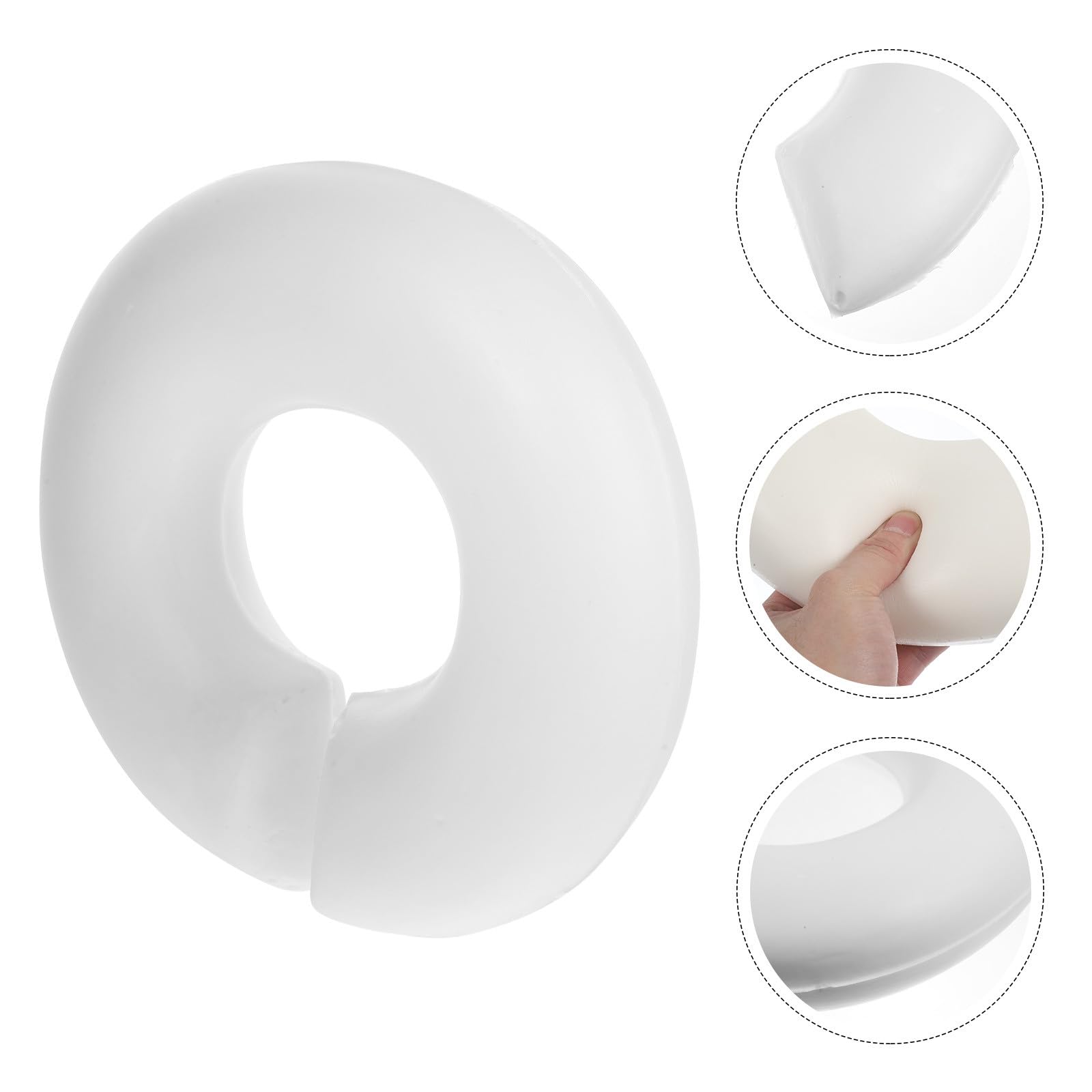 UKCOCO Coussin Cervical en Mousse à Mémoire de Forme Appui-tête de Massage pour Lit, Confort et Relaxation, pour Salons et Spas, en Coton Blanc de Forme en U