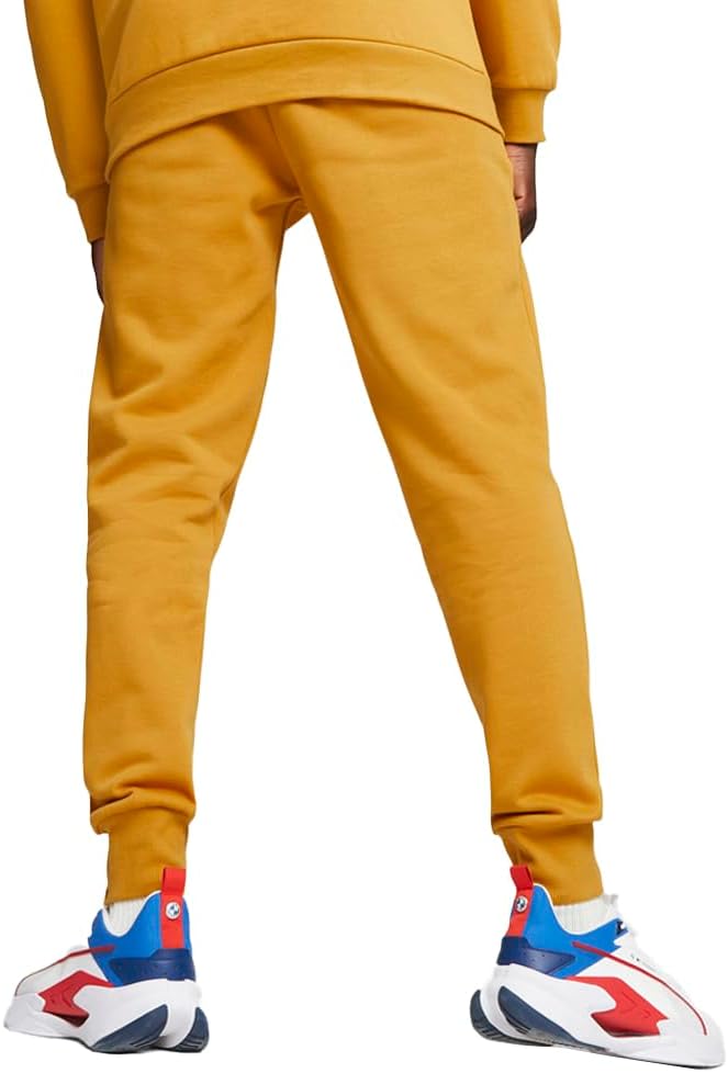 PUMA Mens BMW M Motorsport Essentials Fleece Pants Casual Pockets - Yellow