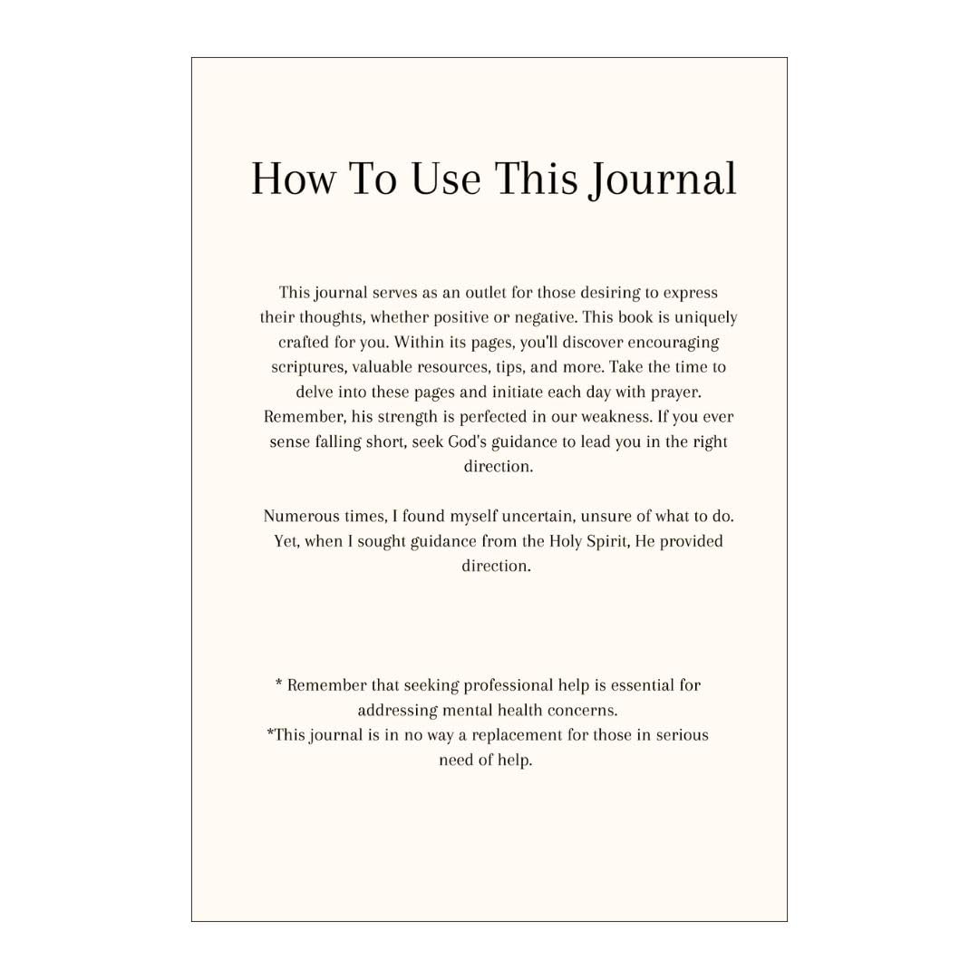 Postpartum Journal for New Moms – Faith-Based Self Care, Emotional Healing & Guided Reflections | Christian Gift for Women After Birth