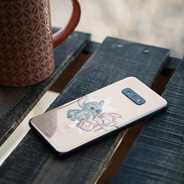 Skinit Decal Phone Skin Compatible with Galaxy S10e - Officially Licensed Disney Lilo and Stitch Stitch and Angel Design