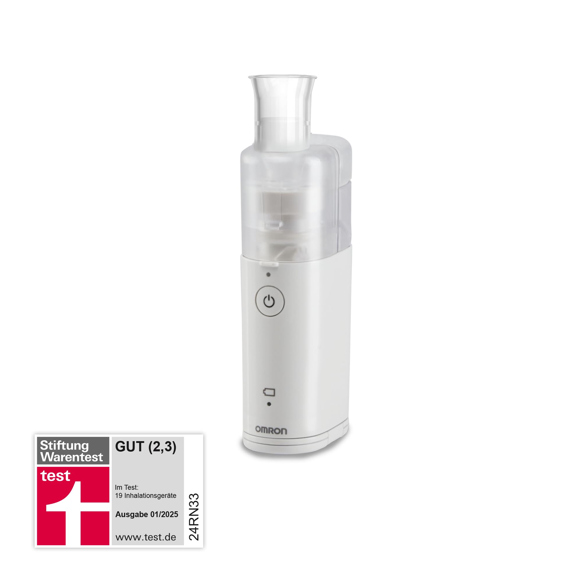 OMRON MicroAir U100 Tragbares Inhaliergerät. Kompakt, leise Inhalationsgerät für Erwachsene und Kinder, effektiv bei Atemwegserkrankungen von Erkältung bis Asthma.