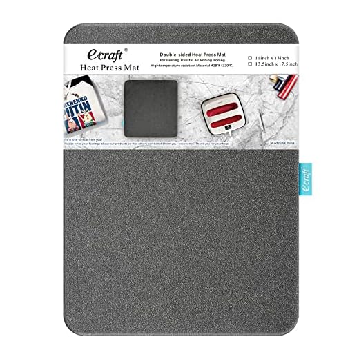Heat Press Mat for Cricut Easypress: Ecraft 13" x 17" Double-Sided Heating Ironing Mats for Craft Insulation Transfer HTV Vinyl