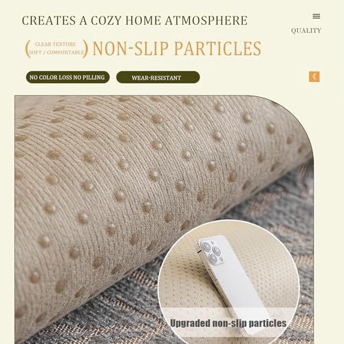 Funda de sofá antideslizante protector universal lavable antiarañazos de tela gris 5