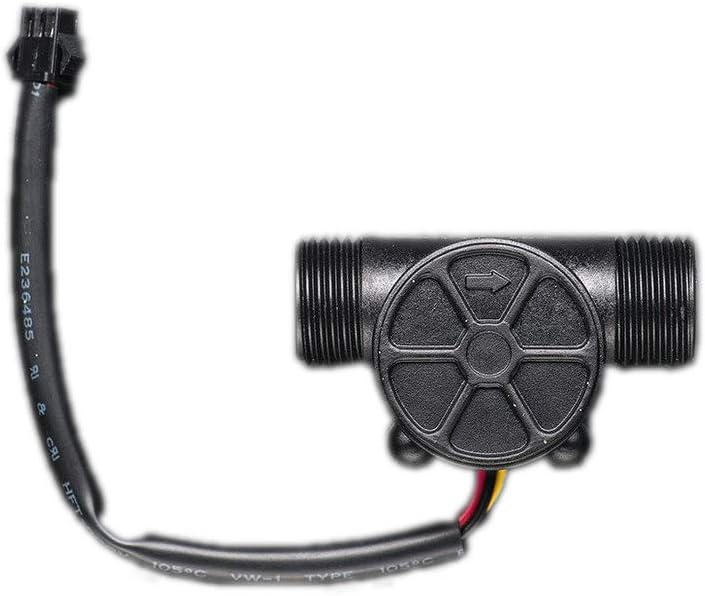 Uniquers Liquid Flow Meter Water Flow Hall Effect Sensor Switch Flowmeter Counter- Plastic 1/2" NPS Threaded
