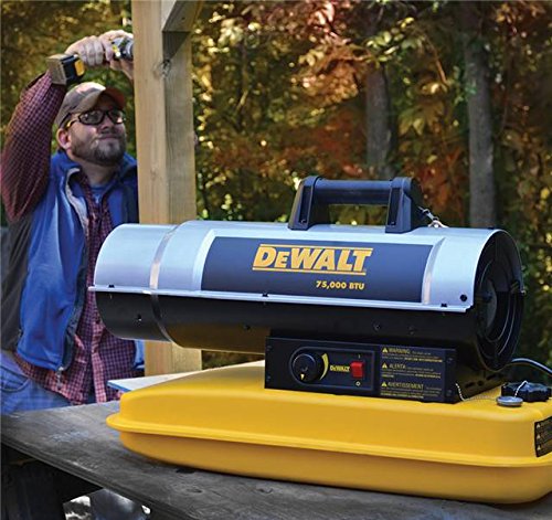 Dewalt F340675 Dxh75Kt Kerosene Heater, 75K Btu,Yellow #TOP1