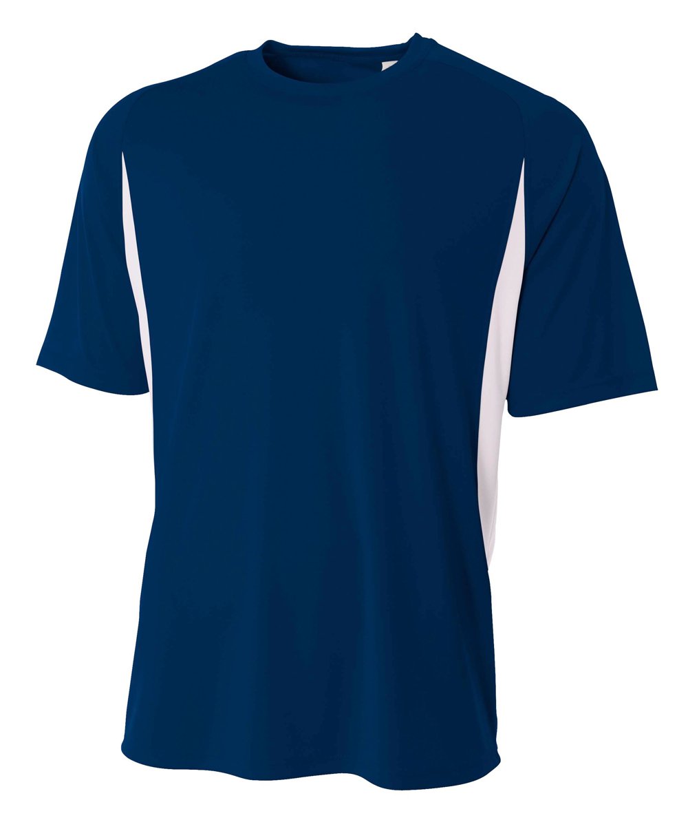 A4 Men’s High-Performance Moisture-Wicking Color Block T-Shirt