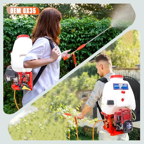 Image of OEM 25L Engine Power Sprayer Agricultural High Pressure Backpack Sprayer | 4-Stroke Gx35 Engine | Ideal For Pesticides And Insecticides | Low Fuel Consumption,Red
