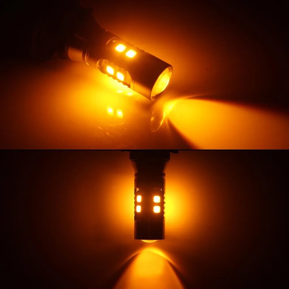 Error Free PH24WY SPH24 12272 LED Bulbs Amber Yellow Turn Signal Lights Bulbs Compatible with Audi, Cadillac, GMC, Porsche