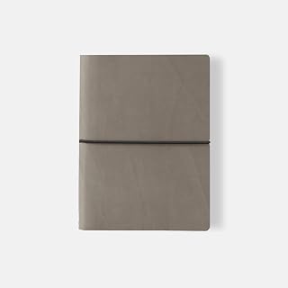 Ciak Classic Notebook with Polka Dots, Smooth Faux Leather Notebook with Elastic Cl…