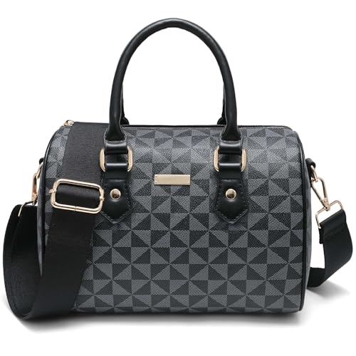 Goinsound Top Handle Satchel Bags for Women - Fahsionable Designer Crossbody Shoulder Handbags for Weekender (Dark Grey)