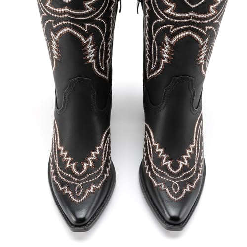 Athlefit Cowboy Boots for Women Cowgirl MId Calf Brown Block Boots Size 8 by Athlefit - Used condition - Image 6