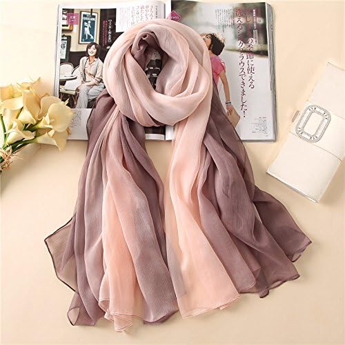 Silk Feeling Long Satin Scarf Fashion Beach Scarf Shawl Check Style Sunscreen Shawls Wraps-Lightweight Pattern - Image 2
