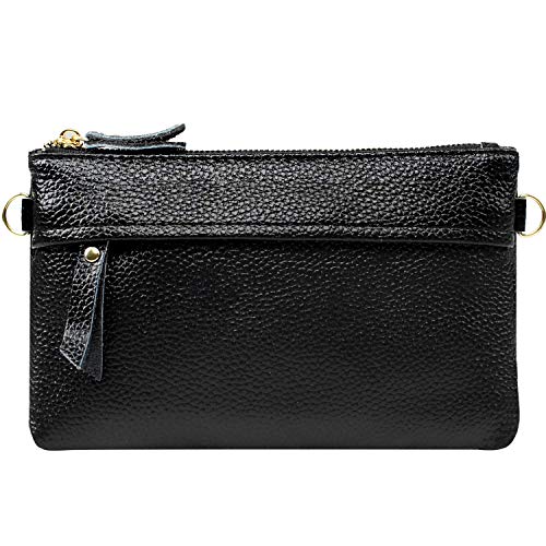 Small Crossbody Bag Cell Phone Purse Wallet Case Pouch Handbag for iPhone Xs Max 6s 7 8 Plus/Galaxy S10+ S9 Plus Note 9 J8 J4 /LG Stylo 4 G7 ThinQ/Moto G7 G6 Play E5 Z3 /Alcatel 3X 1X 3C (Black)