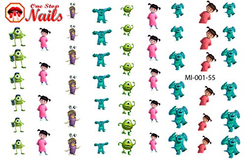 Monsters Inc Waterslide Nail Decals by One Stop Nails V1.