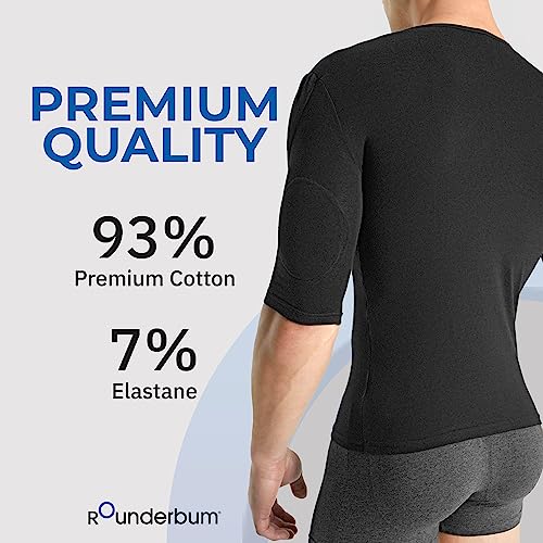 Rounderbum PADDED TECH Nology | Muscle Shirt | Muscle Shirt With Enhancing Pads | Body Shaper For Men | Padded Shirt | Buff Effect | Slims Waist | Shapewear thumb #3