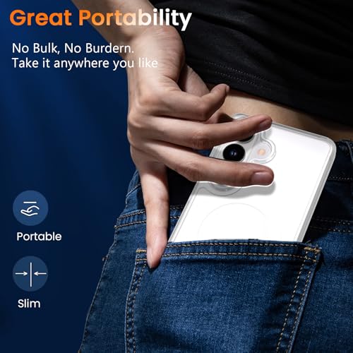 Image of WRJ Magnetic Case for Samsung Galaxy S23 6.1-Inch,Clear