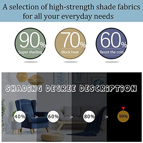 Seeye Blackout Roller Shades - Blinds For Door Waterproof Shades For Windows Room Darkening Commercial Blinds For Bathroom Bedroom Office, Easy To Install 24" W X 79" H - 1 Pack, Grey #TOP3