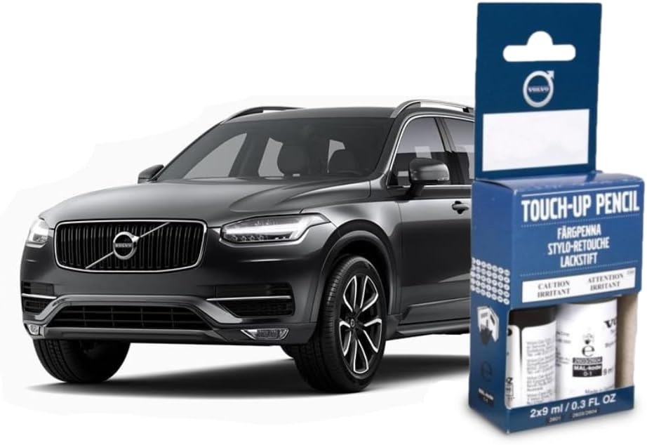 Volvo Touch Up Paint Pen, Includes Base Coat and Clear Coat, 2 x 9 ml (0.3 fl oz), OEM Factory Original (723 Denim Blue)