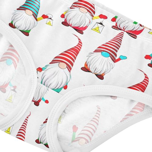 Joisal Toddler Girls Underwear 2t Cotton Panties Little Girl Bright Underpants Briefs Cute Christmas Gnomes White4