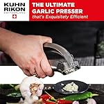 Kuhn Rikon Epicurean Garlic Press, Stainless Steel, 6.5 x 1 x 1.5 inches, Silver - Image 2